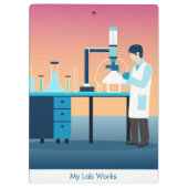 Custom Science Lab Student  Klembord (Achterkant)
