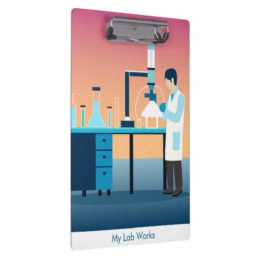 Custom Science Lab Student  Klembord (Rechts)