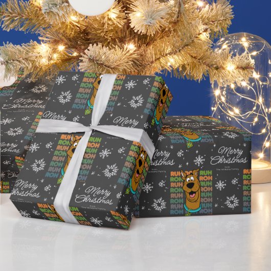 Custom Scooby-Doo Ruh Roh Kerstmis Snowflake Cadeaupapier (Feestdagen)