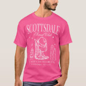 Custom Scottsdale Bachelorette Party Social Club T-shirt (Voorkant)