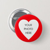 Custom Scribbleprint hart grens ... - Gepersonalis Ronde Button 5,7 Cm (Voorkant /achterkant)