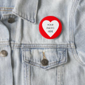 Custom Scribbleprint hart grens ... - Gepersonalis Ronde Button 5,7 Cm (In situ)