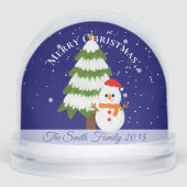 Custom Script Family Name Cute Snowman Christmas  (Avant)