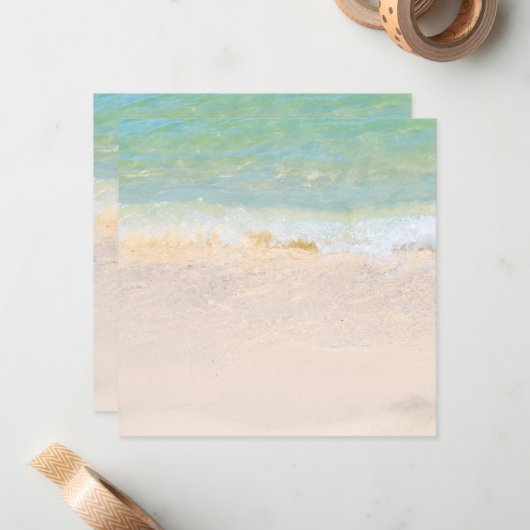 Custom Sea Waves Seaside Beach Sand Blank Modèle (Devant/Arrière en situation)