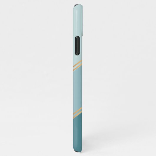 Custom Seafoam Blauwgroen Blauwe Oceaan Groene Str iPhone Hoesje (Rechterkant)