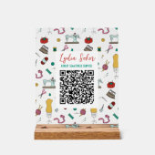 Custom Seamstress Tools QR Code Business Sign (Recto)