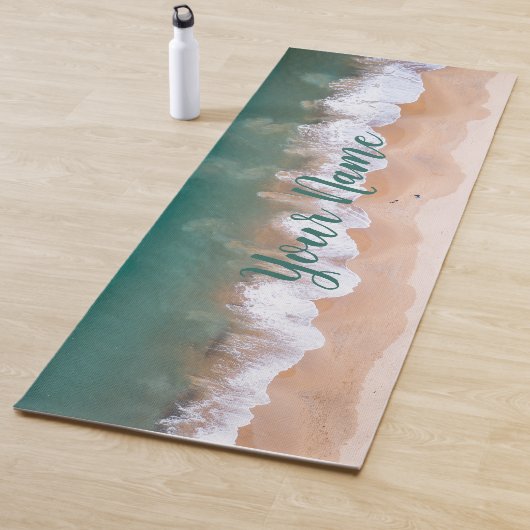 Custom Seashore Beach Calming Sunrise met naam Yogamat (In situ)