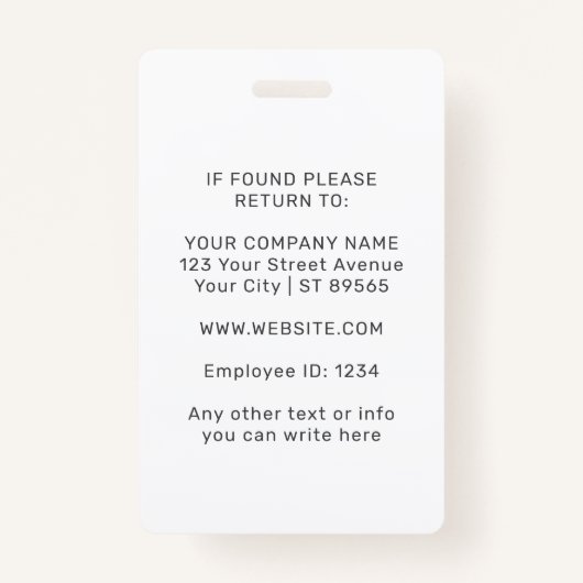 Custom Security Badge Employee/Event ID with Photo (Dos)