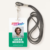 Custom Security Badge Employee/Event ID with Photo (Devant avec lanière)