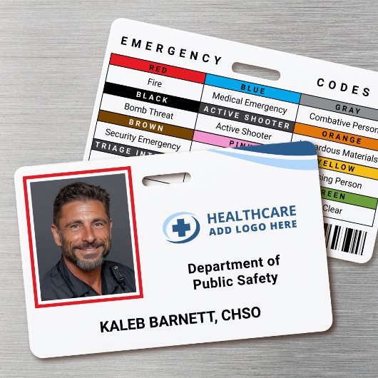 Custom Security Hospital Employee Photo ID Badge