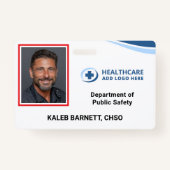 Custom Security Hospital Employee Photo ID Badge (Devant)