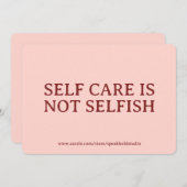 Custom Self-Love & Mental Health Reminder Card Set Feestdagenkaart (Voorkant / Achterkant)