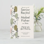 Custom Senior Music Overweging Abstract groen Kaart (Staand voorkant)