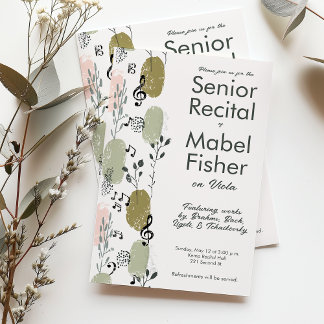 Custom Senior Music Overweging Abstract groen Kaart