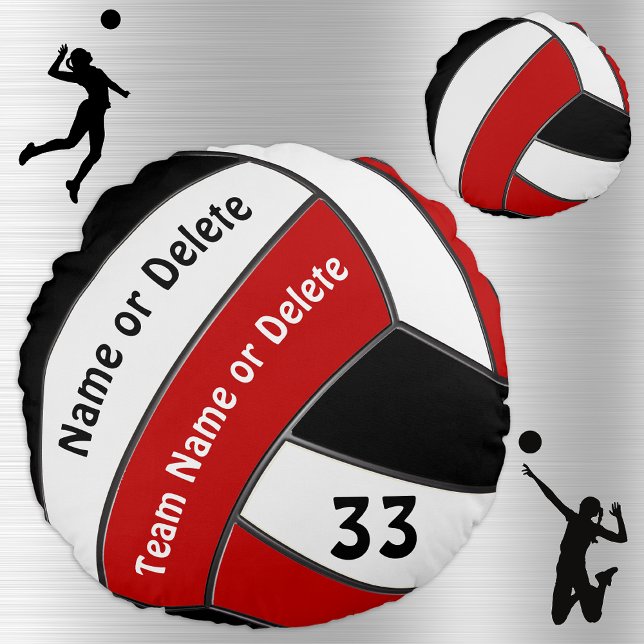 Custom Senior Nachtgeschenken voor Volleybalspeler Rond Kussen (Creator heeft geüpload)