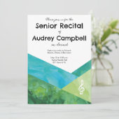 Custom Senior Overweging Muziek Thema Uitnodiging (Staand voorkant)