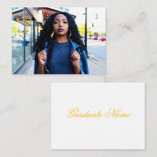 Custom Senior Picture Graduation Invitation Insert (Devant / Derrière)