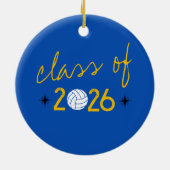 Custom Senior Volleyball Player Number Class of Keramisch Ornament (Achterkant)