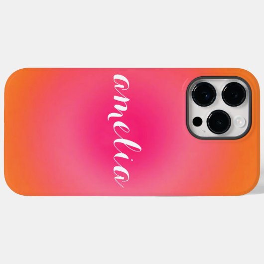 Custom Serif Name Phone Case – Bold Gradient  (Achterkant (horizontaal))