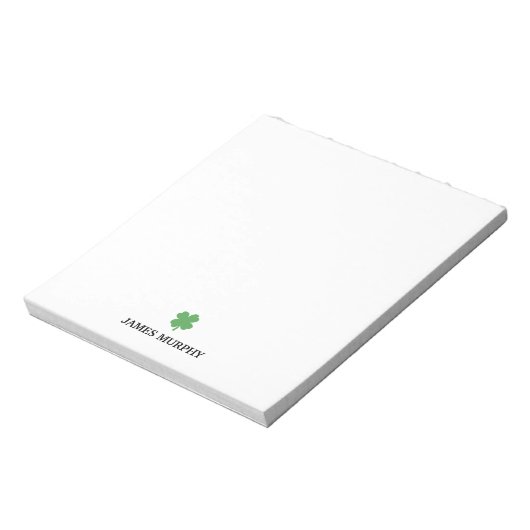 Custom Shamrock St Patricks Day Notitieblok (Gedraaid)