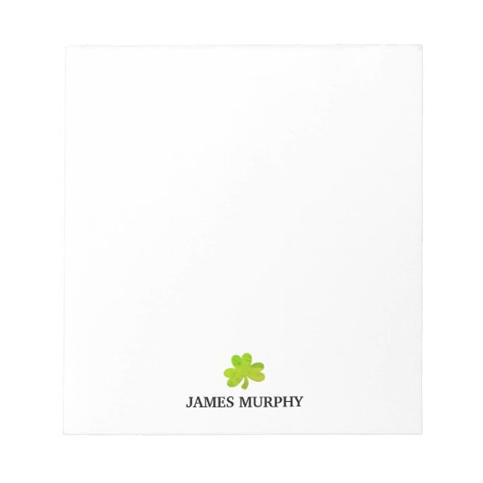 Custom Shamrock St Patricks Day Notitieblok (Voorkant)