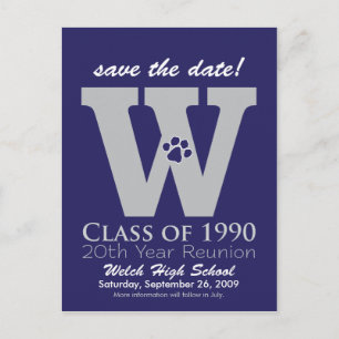 ::custom:::_sheila Class Reunion Save-the-Date v1 Aankondigingskaart