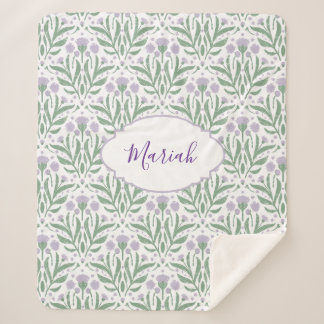 Custom sherpa baby blanket with personalized name. deken