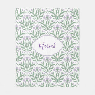 Custom sherpa baby blanket with personalized name. fleece deken