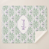 Custom sherpa baby blanket with personalized name. sherpa deken (Voorkant (horizontaal))