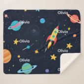 Custom Sherpa Blanket – Add Your Name Deken (Voorkant (horizontaal))