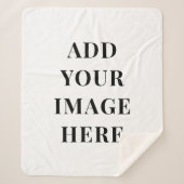 Custom Sherpa Blanket Add Your Photo Optional Text Deken (Voorkant)