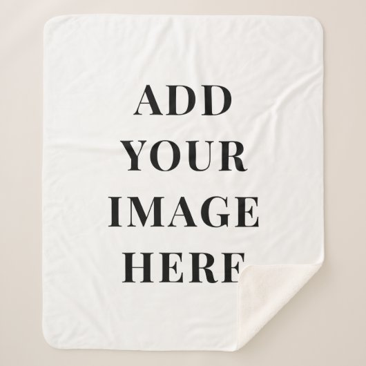 Custom Sherpa Blanket Add Your Photo Optional Text Sherpa Deken (Voorkant)