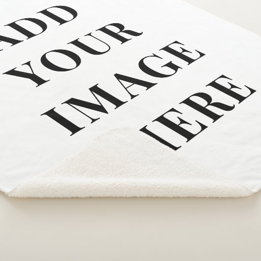 Custom Sherpa Blanket Add Your Photo Optional Text Sherpa Deken (3/4)