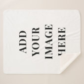 Custom Sherpa Blanket Add Your Photo Optional Text Sherpa Deken (Voorkant (horizontaal))