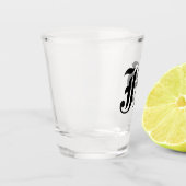 Custom Shot Glass met Initialen gepersonaliseerde  Glas (Links)