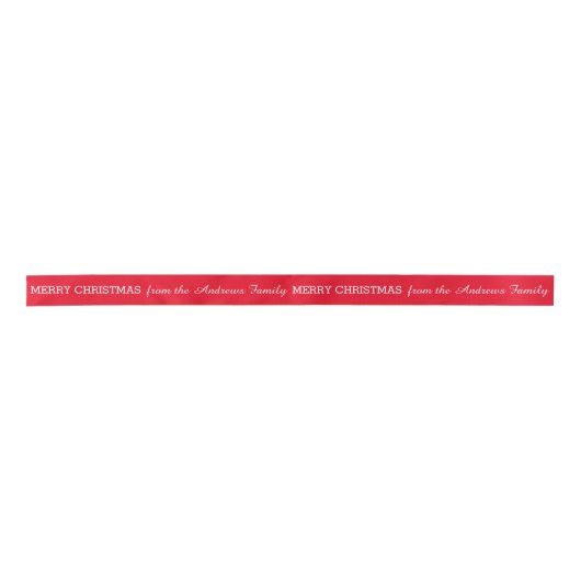 Custom Signature Christmas Ribbon Lint (Voorkant)