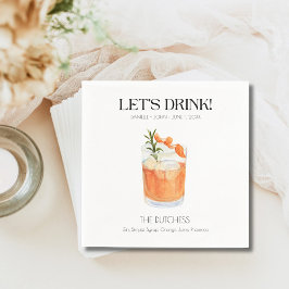Custom Signature Cocktail Wedding Napkins  Servet
