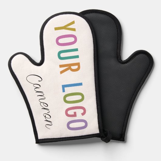 Custom Siliconen Oven Mitt met Bedrijf Logo & Naam Ovenwant (Voorkant / Achterkant)