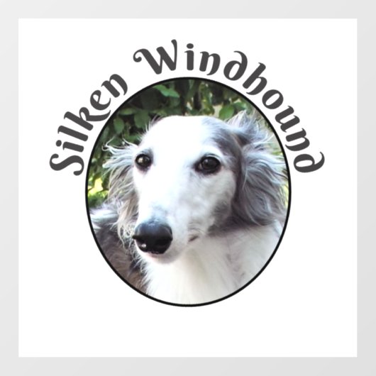 Custom Silken Windhound Raamsticker (Vel)