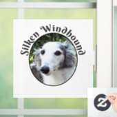 Custom Silken Windhound Raamsticker (Huis)