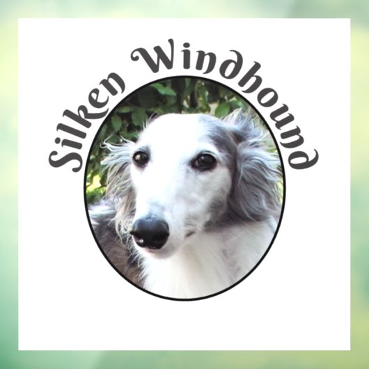 Custom Silken Windhound Raamsticker (Vel 3)