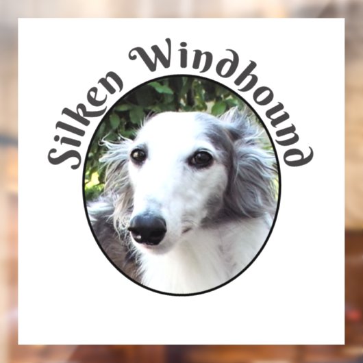 Custom Silken Windhound Raamsticker (Vel 2)