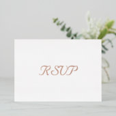 Custom Simple Elegant Party Event RSVP Roos Gold Folie Uitnodiging (Staand Voorkant)