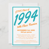 Custom Simple High School Class Reünie Kaart (Voorkant)
