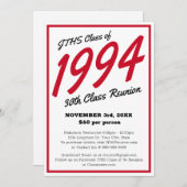 Custom Simple High School Class Reünie Kaart (Voorkant / Achterkant)