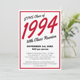 Custom Simple High School Class Reünie Kaart