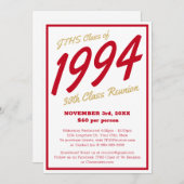 Custom Simple High School Class Reünie Kaart (Voorkant / Achterkant)