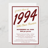 Custom Simple High School Class Reünie Kaart (Voorkant / Achterkant)