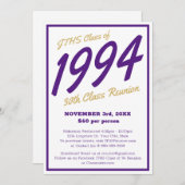 Custom Simple High School Class Reunion Uitnodigin Kaart (Voorkant / Achterkant)