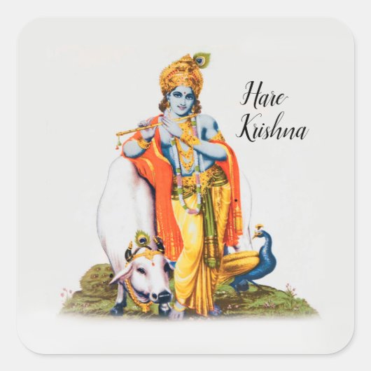 Custom Simple Lord Krishna avec autocollant de vac (Devant)